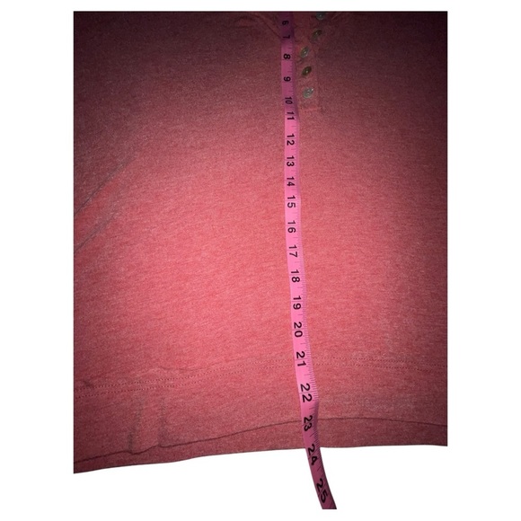 POL Red Henley Long Sleeve Wool Blend Shirt SZ M​​ - Picture 4 of 6